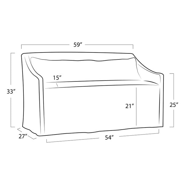 Olsen Slip Dining Banquette (Sea Salt) Line Drawing